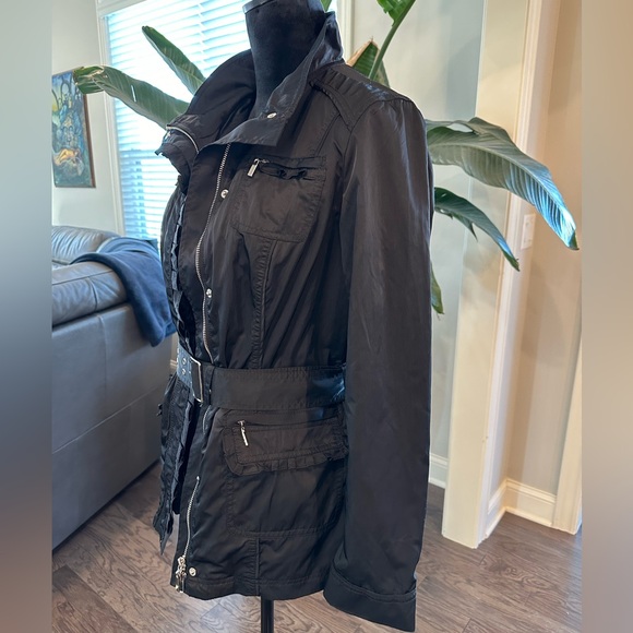 White House Blake Market Jacket Removable Vest Belt Black Women Size Small - Picture 5 of 16